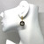 Cushion Black Enamel CZ Dangle Vermeil Earrings