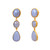 Three Tier Chalcedony Drop Vermeil Earrings