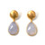 Pear-shape Chalcedony Drop Vermeil Earrings