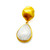 Pear-shape Rainbow Moonstone Drop Vermeil Earrings