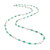 Emerald and Round Bead Long Necklace