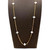 Clover-shape Mother of Pearl Long Station Vermeil Necklace