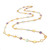 Bezel-set Round Multicolor Gemstone Long Station Necklace