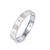 Flower-pattern Two-tone Narrow Bangle Bracelet