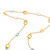 Nugget and Oval Multicolor Gemstone Long Station Necklace