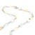 Tumbled Citrine, Green Amethyst, and Baroque Pearl, with Blue Topaz Roundel Long Necklace