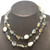 Tumbled Citrine, Green Amethyst, and Baroque Pearl, with Blue Topaz Roundel Long Necklace