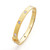 Skinny Engraved Bazel-set CZ Vermeil Bangle