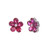 Flower Lab Ruby Clip-on Earrings
