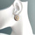 Starburst pattern Round Button Two-tone Clip-on Earrings