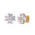 Flower Button Vermeil Studs Earrings