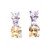 Double Octagon Faux Diamond with Cushion Cut Canary Drop Earrings