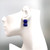 Double Cushion Lapis Lazuli Button Earrings