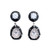 Pear-shape Black Enamel Drop Earrings