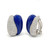 Half Pave Half Blue Enamel Earrings