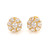 Cluster Oval and Pear Faux Diamond Vermeil Earrings