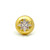 Flower-pattern Round Stud Vermeil Earrings