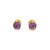 A Pair of 2.5ct Round Amethyst Stud Earrings