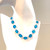 Bezel-set Rose-cut Swiss Blue Quartz Necklace