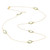 Bezel-set Green Amethyst Long Station Necklace