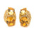 Double Oval Citrine and Pave White Topaz Vermeil Earrings