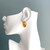 Double Oval Citrine and Pave White Topaz Vermeil Earrings