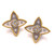 Clover-pattern Star-shape Two Tone Earrings