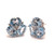 Triple Oval Blue Topaz Earrings