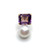 Emerald-cut Amethyst and Cultured Pearl Earrings