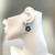 Cushion-cut Blue Topaz with Carved Dumortierite Flower Drop Earrings