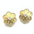 Clover Center Snowflake Vermeil Earrings