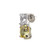 Radiant Cut Simulated Diamond and Cushion Cut Simulated Canary Drop Earrings