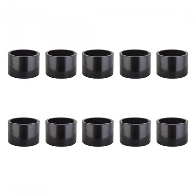 HEAD PART OR8 SPACER ALY 20mmx1in BK BGof10 HEAD PART OR8 SPACER ALY 20mmx1in BK BGof10