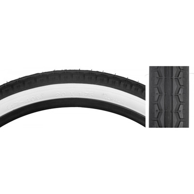 TIRE SUNLT 20x1.75 BK/WH STREET K123 WIRE TIRE SUNLT 20x1.75 BK/WH STREET K123 WIRE