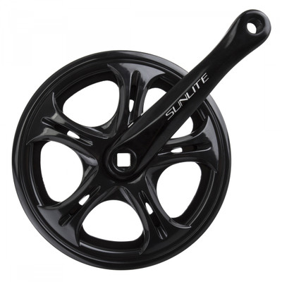 CRANKSET SUNLT BIG CITY 48x170 3/32 SQ BK/BK STL RING DBL CHAINGUARDS CRANKSET SUNLT BIG CITY 48x170 3/32 SQ BK/BK STL RING DBL CHAINGUARDS