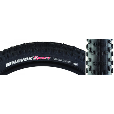 TIRE KEN HAVOK SPORT 27.5x3.0 BK/BK DTC/60 WIRE 35psi TIRE KEN HAVOK SPORT 27.5x3.0 BK/BK DTC/60 WIRE 35psi