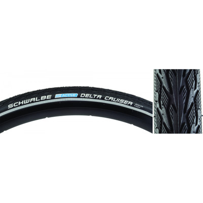 TIRE SWB DELTA CRUISER 26x1-3/8 ACTIVE TWIN K-GUARD BK/BK SBC WIRE TIRE SWB DELTA CRUISER 26x1-3/8 ACTIVE TWIN K-GUARD BK/BK SBC WIRE