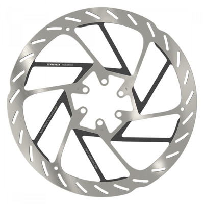 BRAKE PART SRAM DISC ROTOR 200 HS2 6B ROUNDED w/STL BOLTS SL/BK BRAKE PART SRAM DISC ROTOR 200 HS2 6B ROUNDED w/STL BOLTS SL/BK