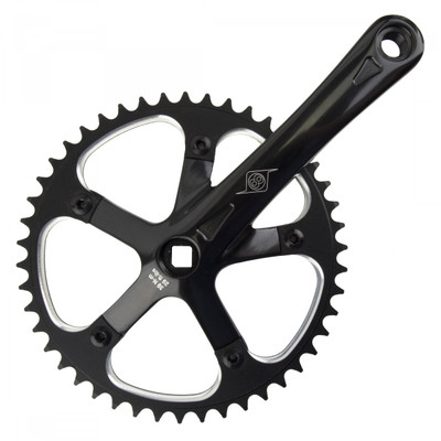 CRANKSET OR8 P/P TRACK 165x46 3/32 SQ BK/BK CRANKSET OR8 P/P TRACK 165x46 3/32 SQ BK/BK