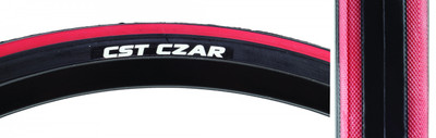 TIRE CSTP CZAR 700x25 BK/RD 120lb WIRE TIRE CSTP CZAR 700x25 BK/RD 120lb WIRE
