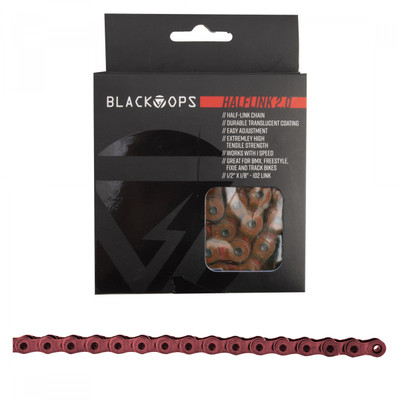 CHAIN BK-OPS 1/2x1/8 HALF LINK 2.0 1s TRANSLUCENT-RD 102L CHAIN BK-OPS 1/2x1/8 HALF LINK 2.0 1s TRANSLUCENT-RD 102L