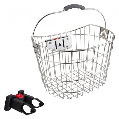 BASKET SUNLT FT WIRE Q/R SS 15.5x10.75x8.75 w/BRACKET BASKET SUNLT FT WIRE Q/R SS 15.5x10.75x8.75 w/BRACKET