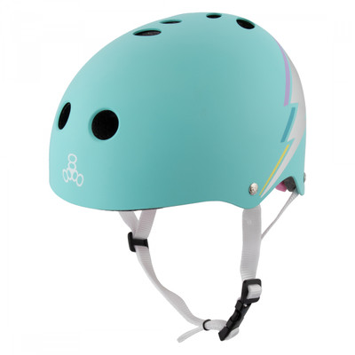 HELMET TRIPLE8 THE CERT SWEATSAVER SM-MD TEAL HOLOGRAM HELMET TRIPLE8 THE CERT SWEATSAVER SM-MD TEAL HOLOGRAM