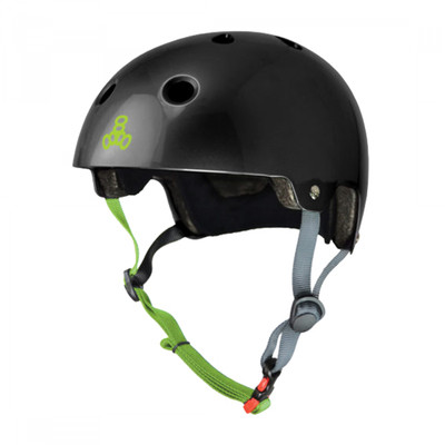 HELMET TRIPLE8 DUAL CERT w/EPS SM-MD BK/ZEST-GLOSS HELMET TRIPLE8 DUAL CERT w/EPS SM-MD BK/ZEST-GLOSS