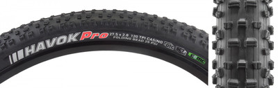 TIRE KEN HAVOK PRO 27.5x2.8 BK/BK DTC/EMC/TLR FOLD 35psi E50 TIRE KEN HAVOK PRO 27.5x2.8 BK/BK DTC/EMC/TLR FOLD 35psi E50