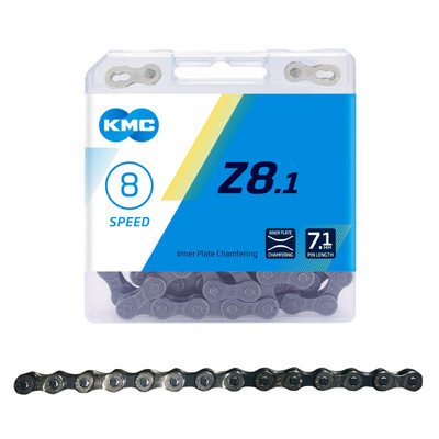 CHAIN KMC Z8.1 INDEX 8s SL/GY 116L CHAIN KMC Z8.1 INDEX 8s SL/GY 116L