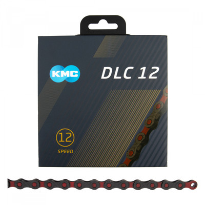 CHAIN KMC DLC 12 RD/BK 126L CHAIN KMC DLC 12 RD/BK 126L