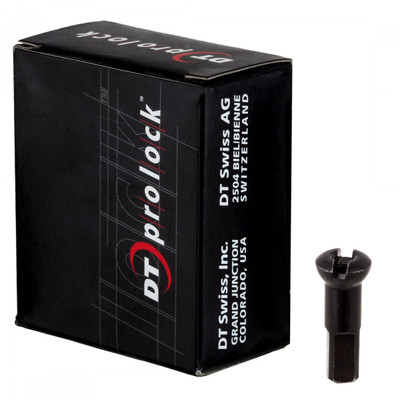 SPOKE NIPPLE DT BRASS 2.0x14mm PROLOCK/PROHEAD BK BXof100 SPOKE NIPPLE DT BRASS 2.0x14mm PROLOCK/PROHEAD BK BXof100