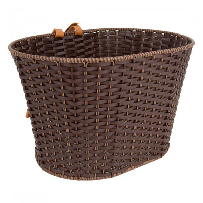 BASKET SUNLT FT RATTAN STRP STD MAHG w/STRAPS BASKET SUNLT FT RATTAN STRP STD MAHG w/STRAPS