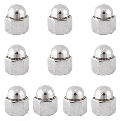 HUB AXLE NUT SUNLT ACORN SS 3/8x26T BGof10 HUB AXLE NUT SUNLT ACORN SS 3/8x26T BGof10